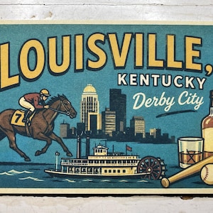 Louisville, Kentucky Derby City Postcard
