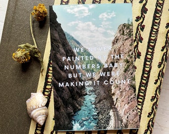 Vinyl Sticker We Never Painted By The Numbers Baby But We Were Making It Count Mountain Cliffs Stream Railroad