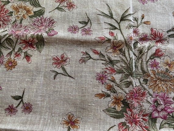 Vintage Pink Floral Handkerchief Scarf Bandana Na… - image 4