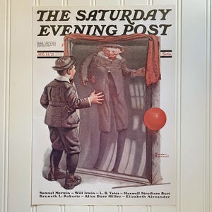 Distortion Norman Rockwell Print Vintage The Saturday Evening Post Cover Picture August 13 1921