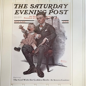 The Portrait Norman Rockwell Print Vintage The Saturday Evening Post Cover Picture July 9 1921