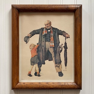 Vintage Norman Rockwell the Circus Barker Print the Saturday