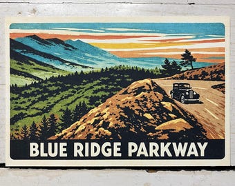 Blue Ridge Parkway Great Smoky Mountains Travel Postcard