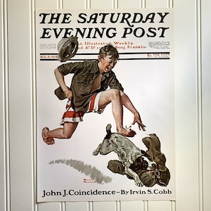 Runaway Pants Norman Rockwell Print Vintage The Saturday Evening Post Cover Picture August 9 1919