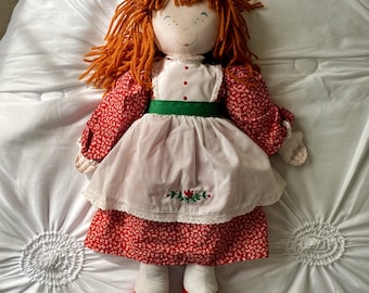 House of Hatten Inc Doll Cloth 20 Inch Girl Vintage Red Dress