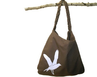 Tarabo - canvas bag with bird appliqué