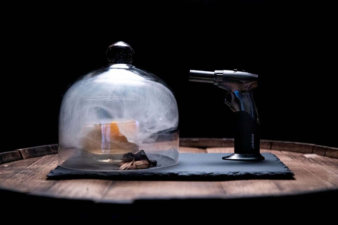 Dome Cocktail Smoking Kit Large Slate Base Gift for Dad Etsy