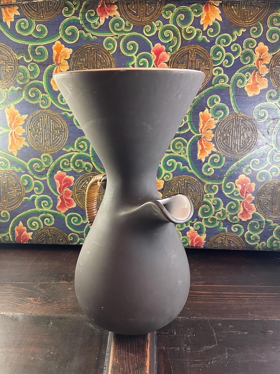 Modernist Kenji Fujita Matte Black Tableware Pitcher for Freeman
