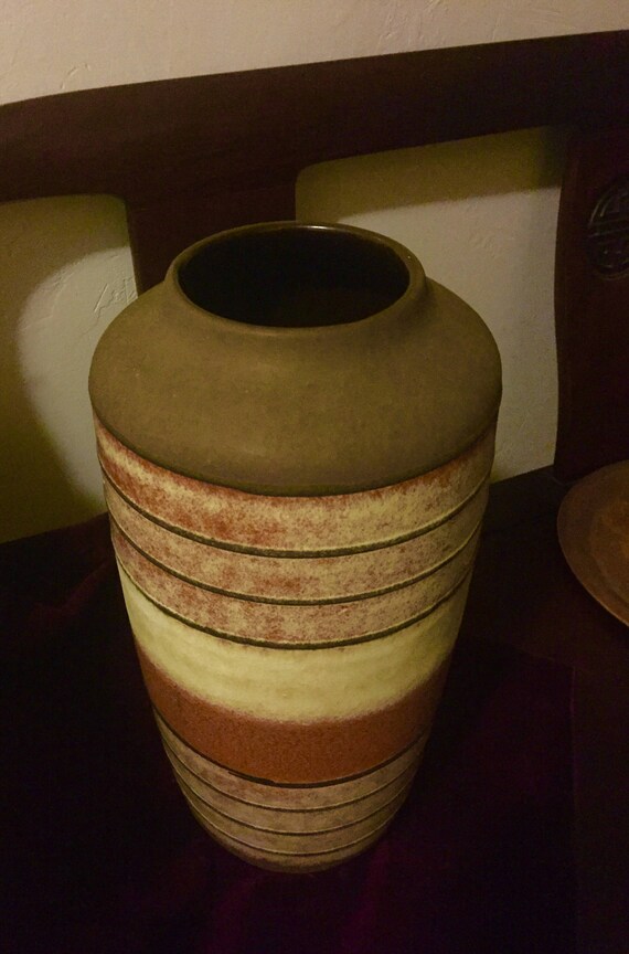 Monumental West German Mcm Vase Large W Germany Ceramic Floor Etsy