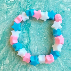 Trans Flag Star Bracelet / LGBT / Transgender / Pride / Pride Jewelry / Trans Pride / Pride Month