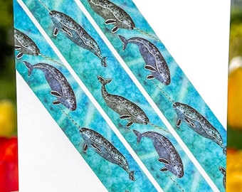 Narwhal Washi Tape! (Silver Foil) - Eco Friendly - Made from Wood Pulp!