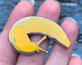 California Banana Slug Pin! - 25% to Charity - Ariolimax dolichophallus - Hard Enamel Pin - Supports Wildlife Conservation Charity