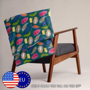 Nudibranch "Nudiblanket" - Sea Slug Diversity Blanket - Soft Fleecy Throw Blanket - Rainbow Sea Slugs