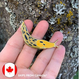 Pacific Banana Slug Pin! - 25% to Charity! - Ariolimax columbianus - Hard Enamel