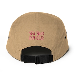 Hooded Nudibrach Hat 100% Cotton Sea Slug Fan Club Text on Back Multiple Colours Embroidered 5 Panel Cap Melibe leonina image 8