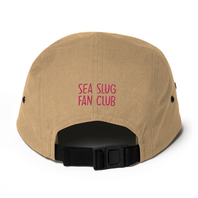 Hooded Nudibrach Hat 100% Cotton Sea Slug Fan Club Text on Back Multiple Colours Embroidered 5 Panel Cap Melibe leonina image 8