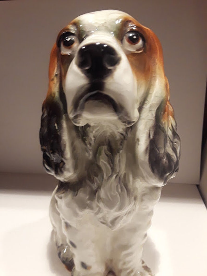 Porcelain Hound dog Spaniel Sad dog eyes | Etsy
