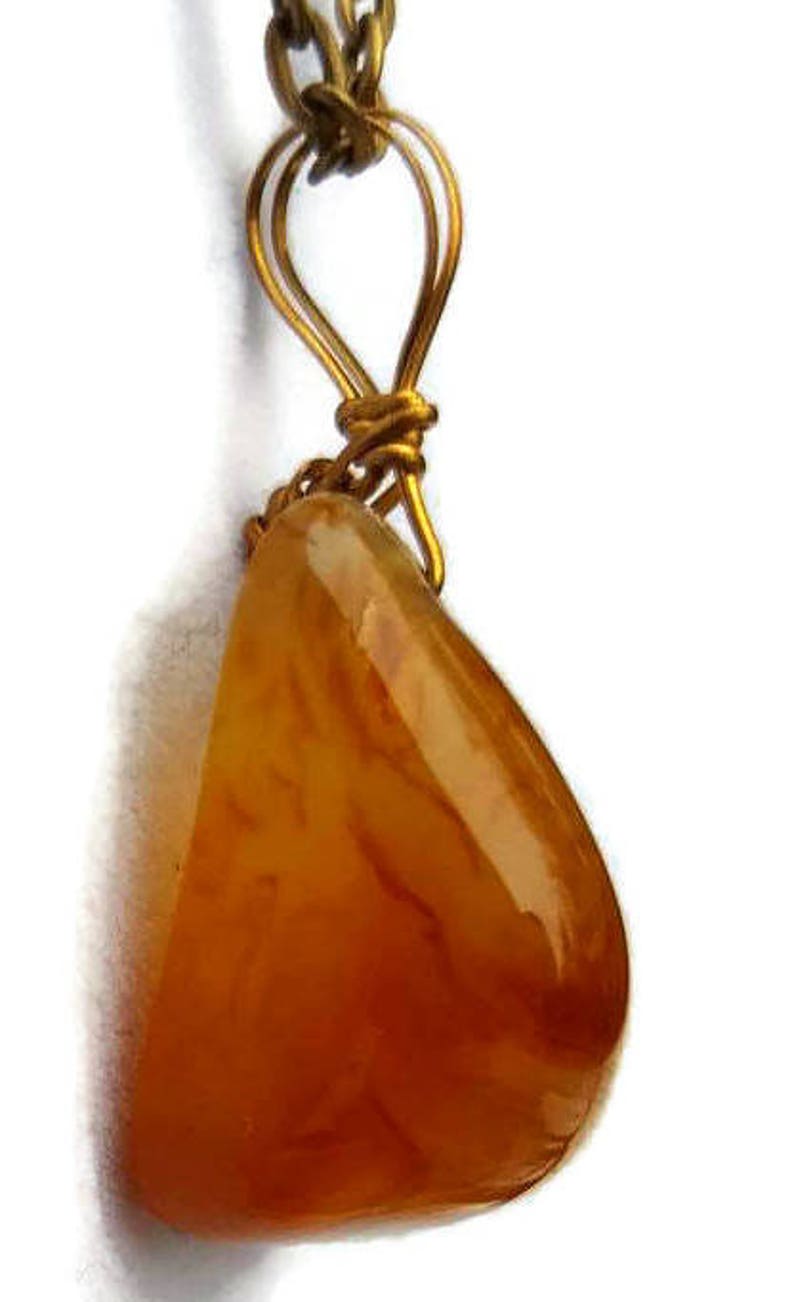 Long Orange boho pendant for women carnelian jewelry suitable for men and women