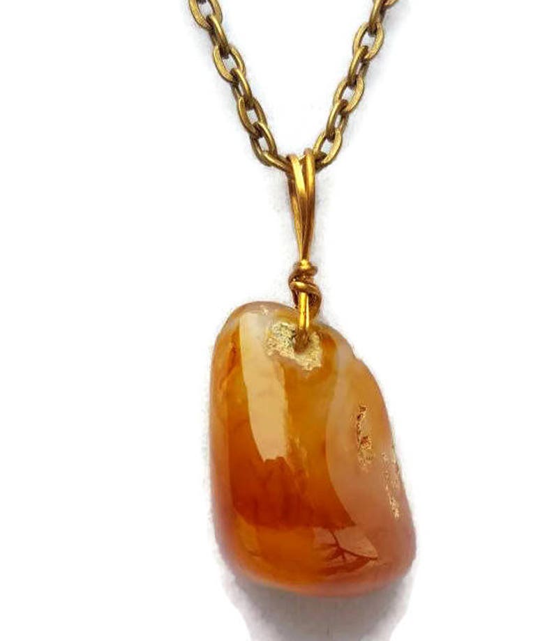 Long Orange boho pendant for women carnelian jewelry suitable for men and women
