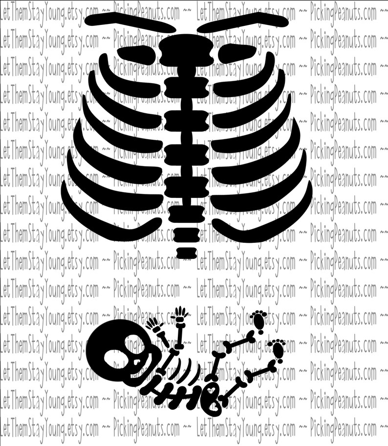 Download Pregnant Skeleton SVG PNG JPEG File Halloween T-shirt | Etsy