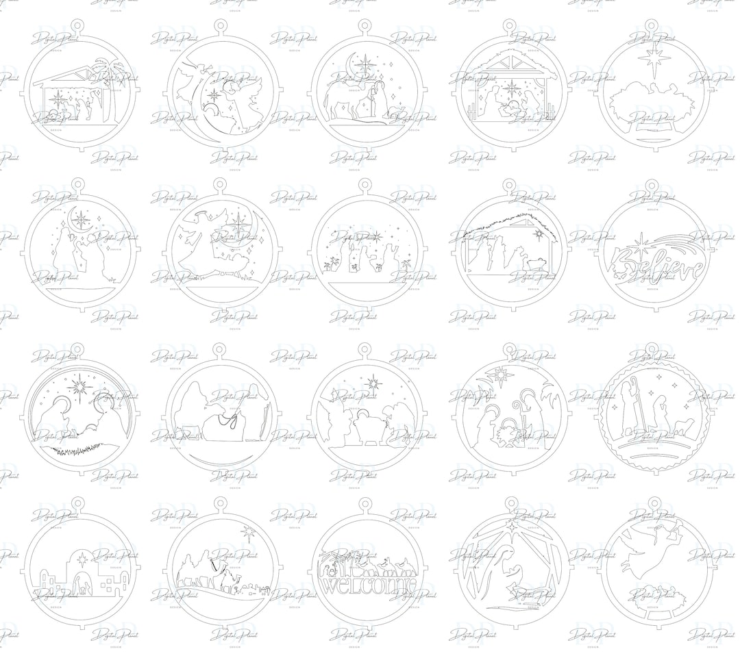 20 Christmas Balls Tree Decor Crafts Hanging Ornament Etsy