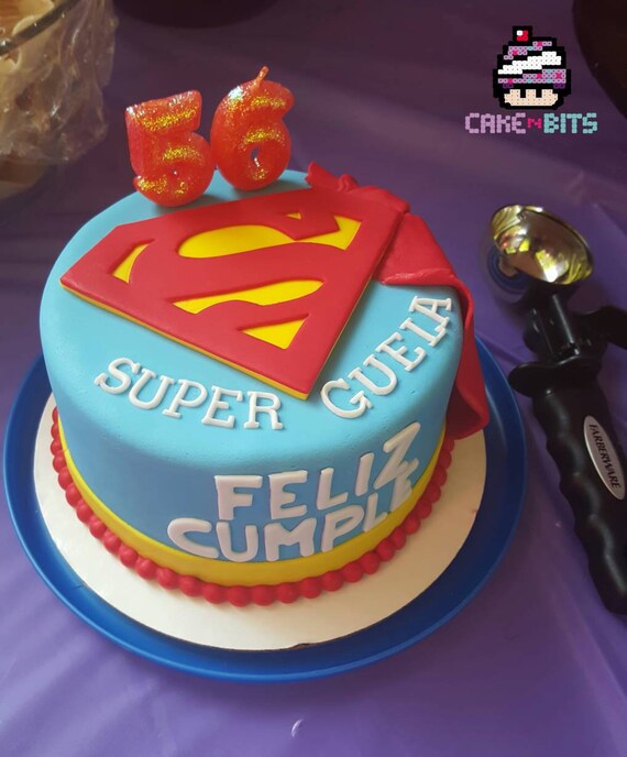 Home Furniture Diy Edible Sugarpaste Superman Cake Topper With