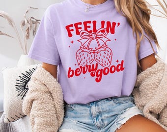 Strawberry Shirt: Retro Coquette Bow Tee - Y2K Cottagecore