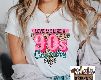 90s Country Song Tee: Vintage Western Concert Shirt