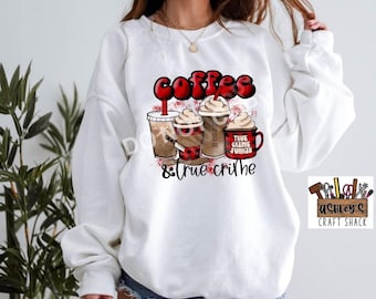 Coffee & True Crime Latte Shirt, Murder Lover Gift