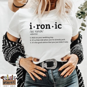 Ironic Song Lyrics Tee, 90's Rock shirt, Gift for Friend, Concert Tee, Vintage Tee, 90s Shirt, Alains Morissette Shirt, 90s Grunge Shirt
