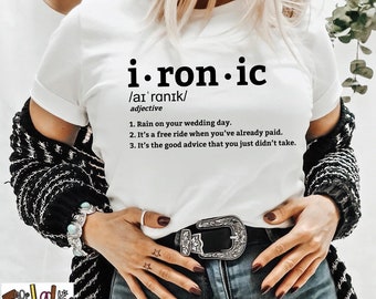 Ironic Definition Tee: Alanis Morissette Inspired 90s Lyrics