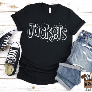 Jackets Tee Shirt, Jackets Spirit Wear, Go Jackets Shirt, Football Shirt, High School Team Mascot Shirt, Jackets Football, Yellow Jackets