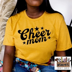 Cheer Mom Tee Shirt, Gift for Mom, Sports Mom Shirt, Cheerleader Shirt, Game Day Shirt, Cheer Spirit Wear, Cheer Shirt, Cheer Comp Mom