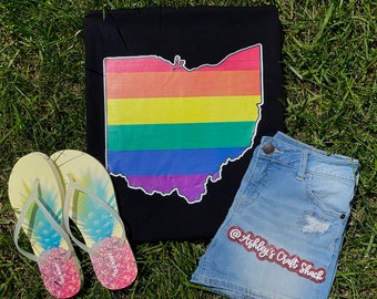 Ohio Rainbow Pride Tee: LGBTQ+ Ally Shirt