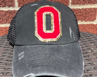 Chenille Letter Pony Tail Trucker Hat - Ohio Game Day