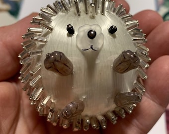 Make a HEDGEHOG Christmas Ornament Kit on 2" Satin Foam Ball