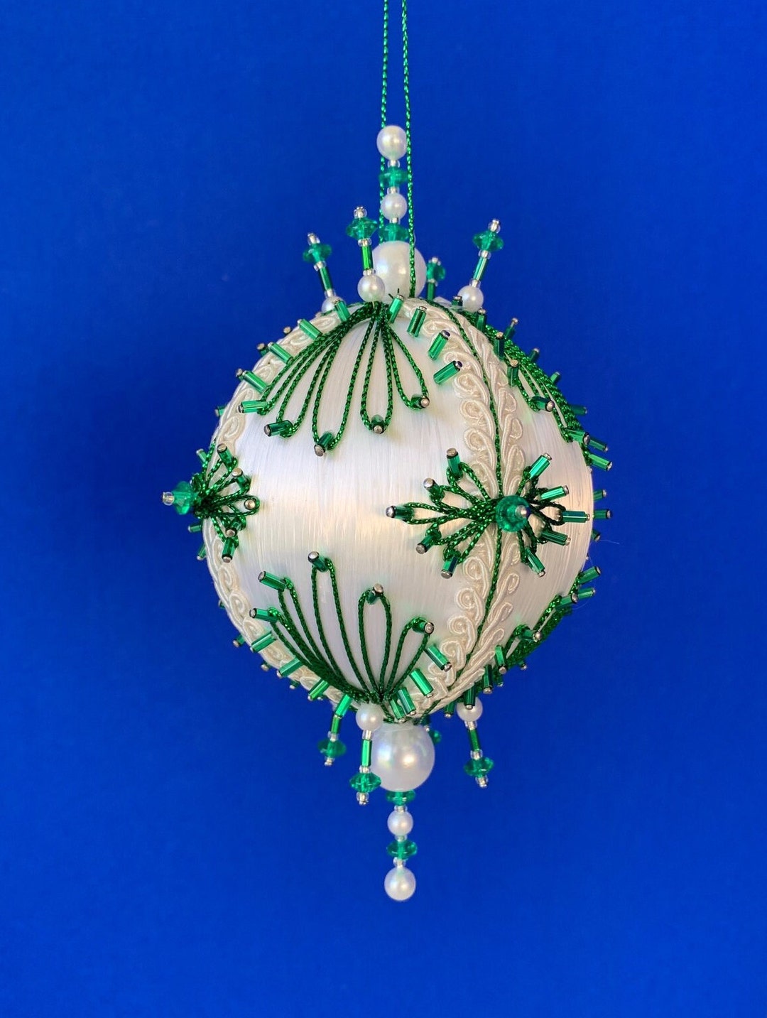 Kit Makes 1 FANTASIA Christmas Ornament on 3 Satin Wrapped Foam Ball Etsy