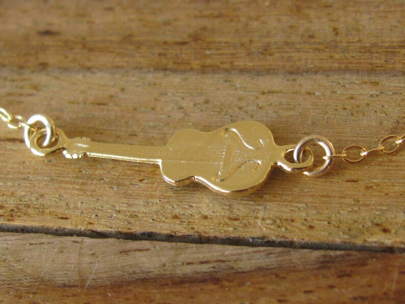 Bridesmaid gift music bracelet gold bracelet graduation gift musical gold bracelet gift for her Guitar bracelet guitar jewelry