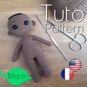 Crochet pattern: basic body for Martin / downloadable PDF in English (US) and French
