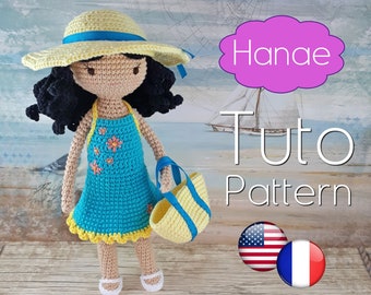 Crochet pattern: Hanae and her summer outfit (2022) / downloadable PDF in English (US) and French