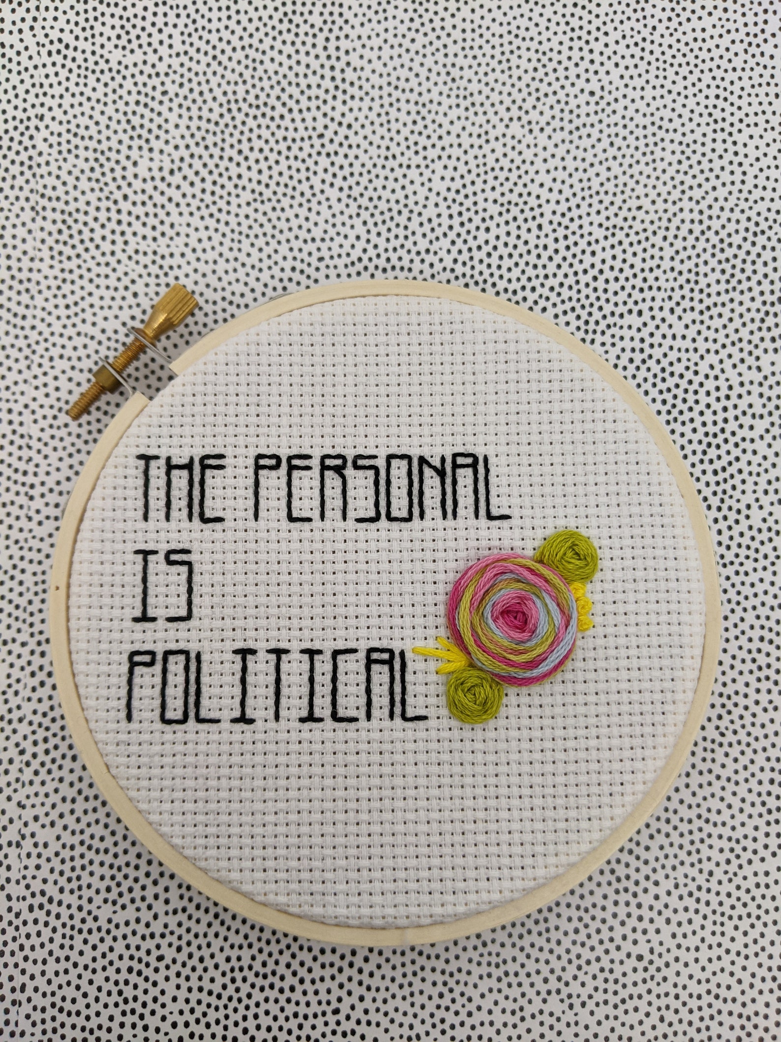 The personal is political hand embroidery political art etsy