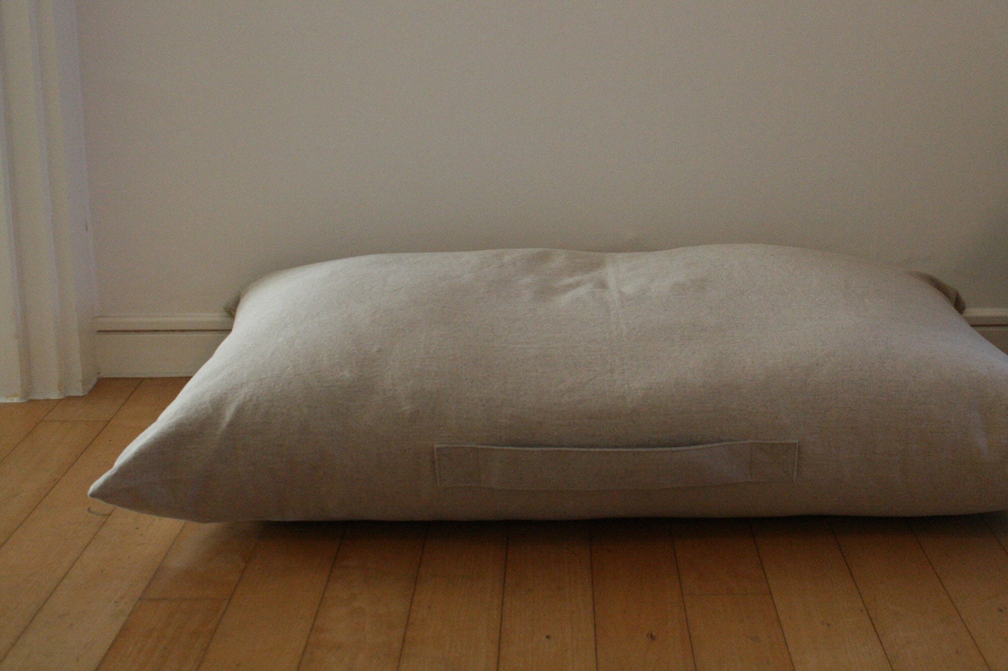 Linen Floor Cushion Cover Handled Etsy UK