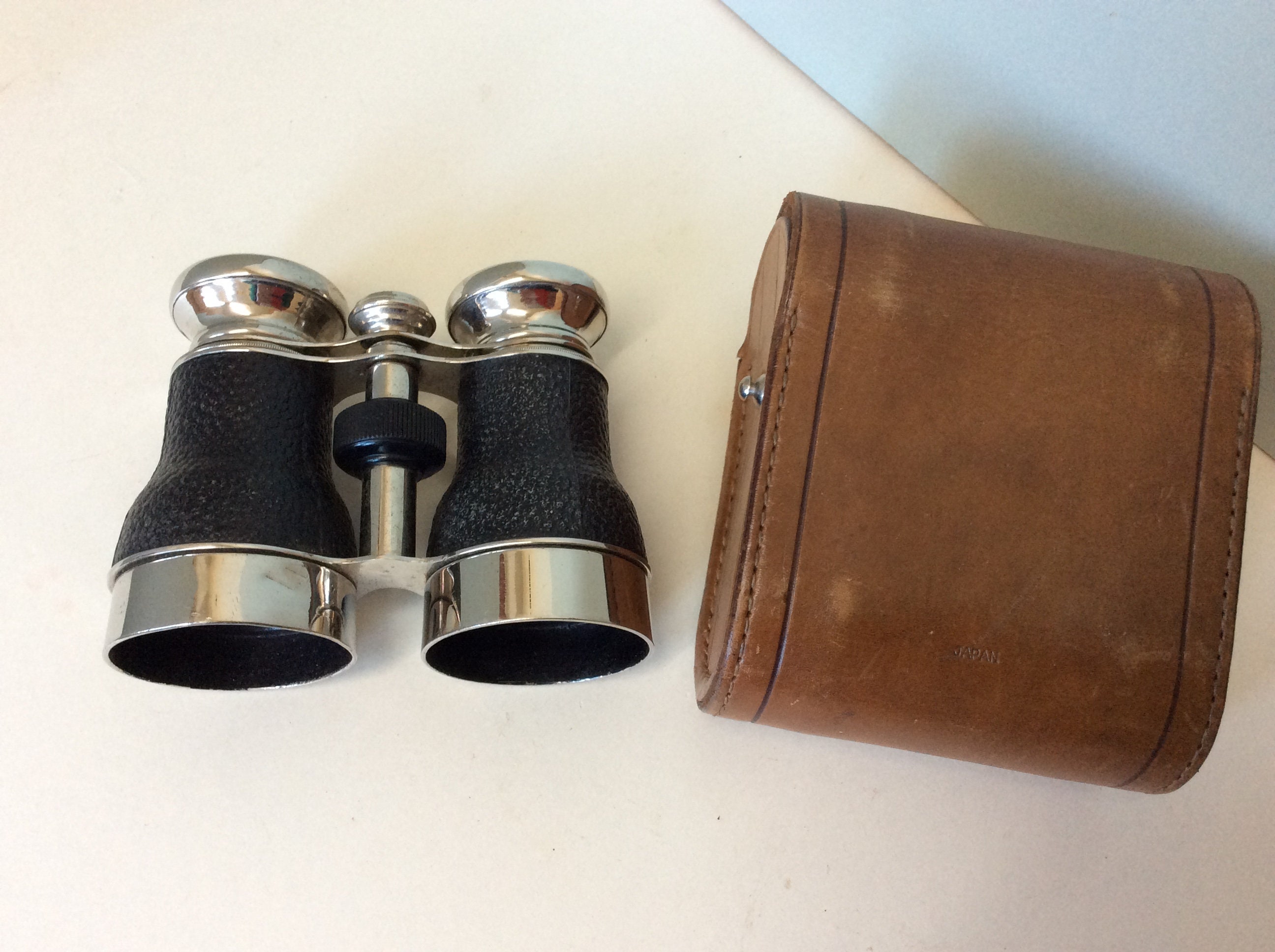 Antique Binoculars With tiny Compass in top Silver plated and Etsy