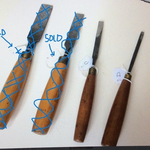 One Vintage Chisel with Boxwood Handle ,You Choose One.(1)