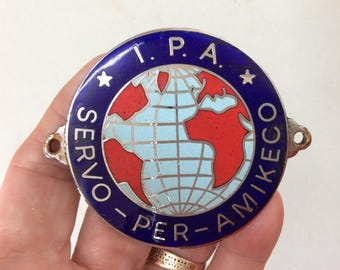 Badge Monaco 155 France French Auto Car NOS 1950s Original Made of