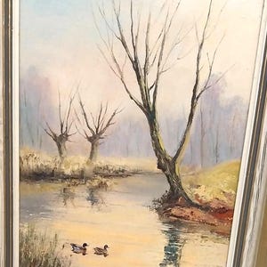 Tranquility by Peter Oliver, Signed Medium Oil Painting On Board Dated 1977
