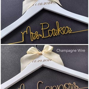 Personalisierte Hochzeit Kleiderbügel, Brautparty Geschenke, Braut Kleiderbügel, Brautjungfer Kleiderbügel, benutzerdefinierte Geschenke Bild 10