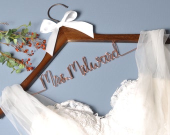 Bride hanger,wedding hanger,Mrs hanger, Bridal Shower Gift, Personalized Bride Hanger, Personalized Custom Wedding Hanger, dress hanger,