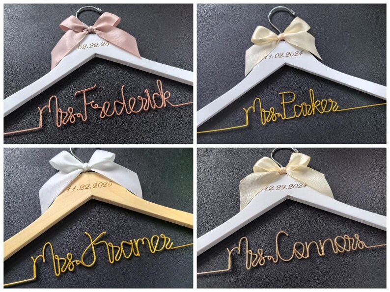 Bridal Hanger, Wedding Name Hanger, Personalized Hanger, Wedding Custom Hanger, Dress Hanger. Wedding Gifts