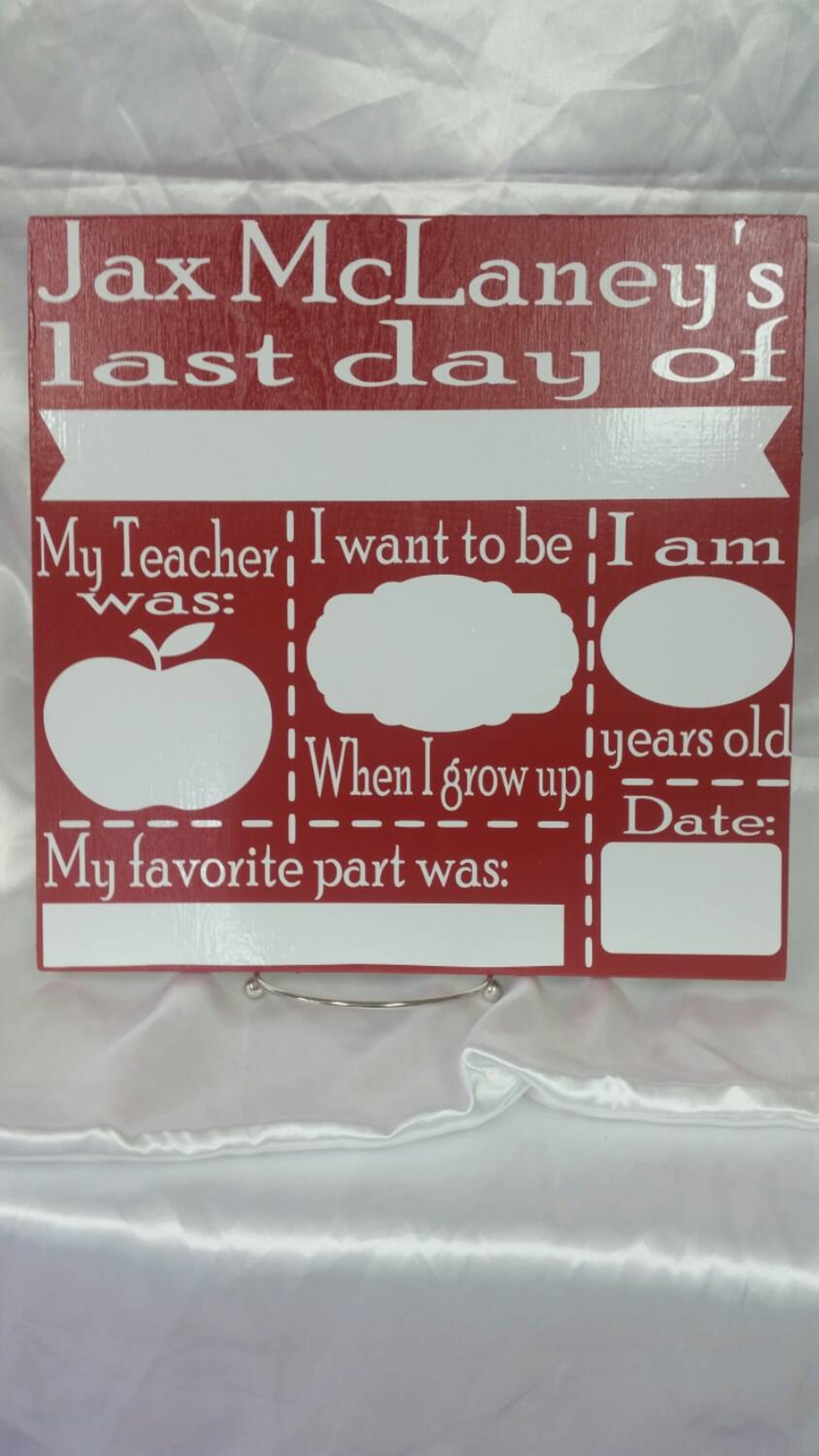 PERSONALIZED Reversible Dry Erase First Day/last Day of School Etsy